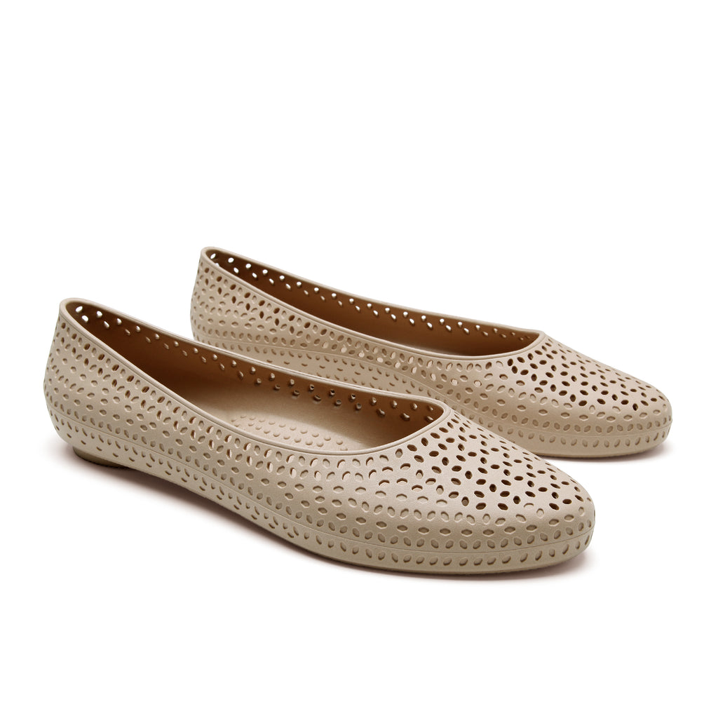 Samantha Women's Ballet Flats - Chai - Okabashi