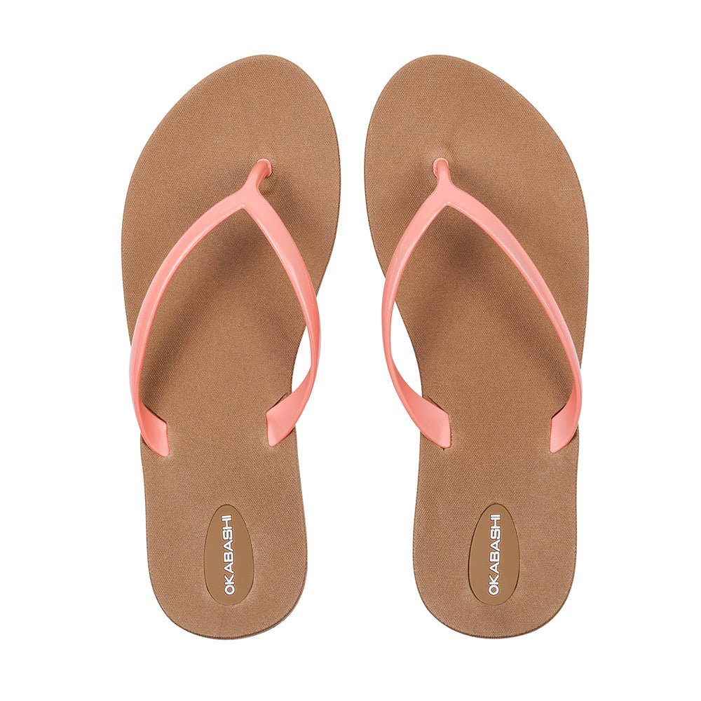 Shoreline Slim Women's Flip Flops - Toffee/Copper - Okabashi