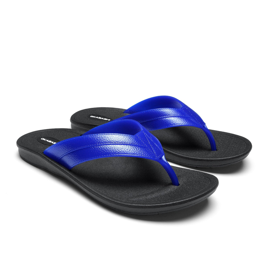 Women's Flip Flop Sandals, Black & Blue Flip Flop Sandals